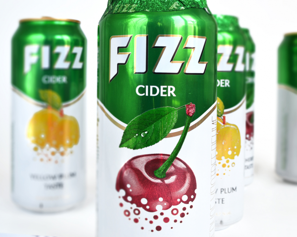 Design for a new aluminum cans of cider FIZZ