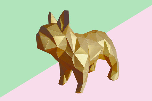 Живая бумага: слоган и визуальный образ для мастерской полигональных скульптур Paperraz