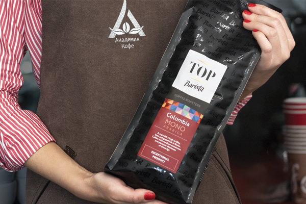 Лаконичность и этника в дизайне упаковок кофе Barista TOP