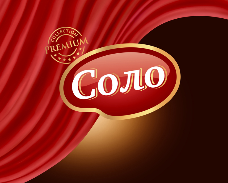 "Solo". A new brand of ice cream and glazed curds